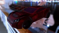 Hand painted sports car