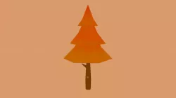 Handpainted tree [ autumn ] [ low-poly ]