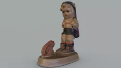 "Hunter Boy With Rabbit" Figurine
