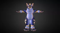 Indigo - More Fur Less fursuit reference