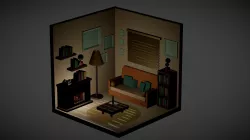 Isometric Room - Living Room