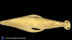 Ivory whale carving, Hot Springs Village, Alaska