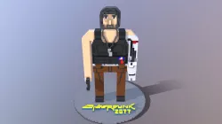 Johnny Silverhand -Cyberpunk 2077  Voxel