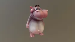 Jungle Animal: Cartoon Hippo