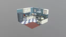 Kitchen with "=" 6