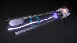 Large Railgun PBR game asset
