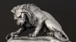Lion Crushing a Serpent