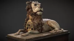 Lion Table Clock