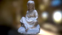 Little girl with a dead bird