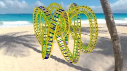 loop of squares at the beach