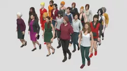 Low poly Art Casual Female Mega Pack