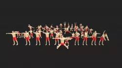 Low poly -Beach Man -50 Beach Sport poses