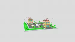 Low Poly Cartoon Cafe