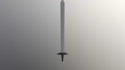 Low poly claymore sword