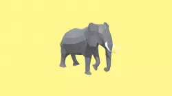 Low poly elephant