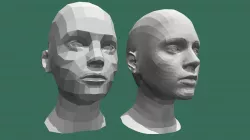 Low Poly Female Head