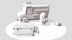 Low-Poly Ghost Picnic WIP