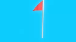 Low poly Golf Flag Animated