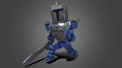 Low-Poly Knight (Animated)