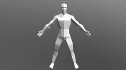 Low poly male model