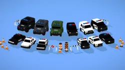 Low Poly Police Car Pack
