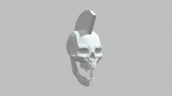 Low-poly Punk Skull