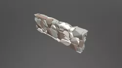 Low poly rock wall