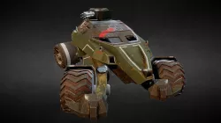 Low Poly Sci-fi Military Vehicle