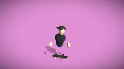 Low Poly Skater Kickflip Animation