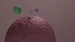 Low poly spaceship scene
