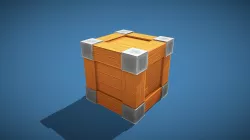 Low Poly Stylized Wooden Box