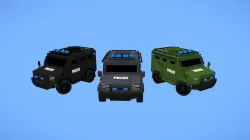 Low Poly SWAT Trucks