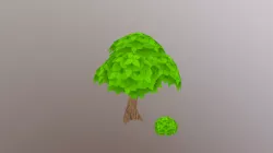 Low poly tree for game asset