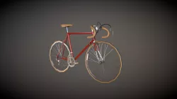 Low Poly Vintage Racing Bike