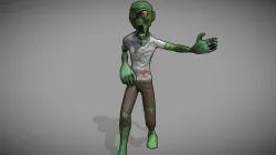 Low Poly Zombie (Game Animation)