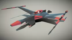 Lowpoly Battle Spaceship concept