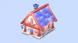 Lowpoly Gradient Hut
