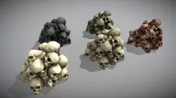 Lowpoly Pile of Skulls