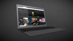 Macbook low poligonal - free download