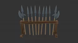 Medieval Fantasy - Spear Rack Asset