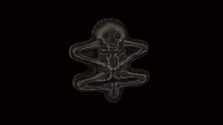 Meditating skeleton