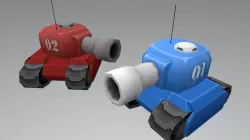 Mini Tanks (Red and Blue)