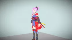 Miyamoto Musashi FGO WIP (Low Poly)