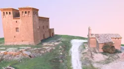 Montcortès Castle and Santa Anna little church