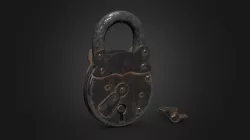 Old Padlock With