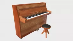Open vertical piano