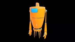 Orange Robot UVs Colored & Textured (Basic)