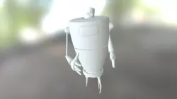 Orange Robot Walk Cycle