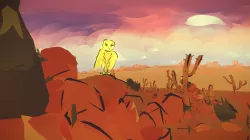 Owl in the desert - animation