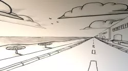 Panoramic drawing